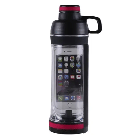 Termo de agua con compartimiento oculto para celular y objetos de valor