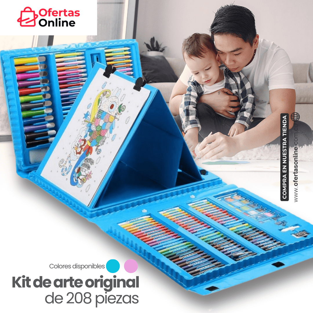 Kit De Arte Original con 208 Piezas para niño y niña