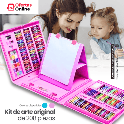 Kit De Arte Original con 208 Piezas para niño y niña